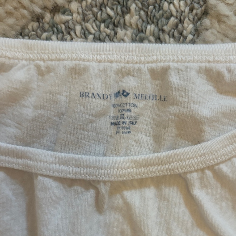 Brandy Melville Soft White Tee - Picture 2 of 3
